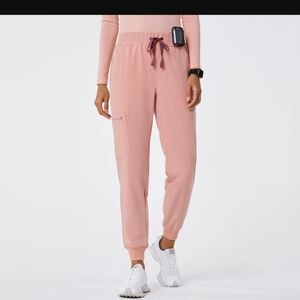 Pink Sand High Waisted Uman Relaxed - Jogger Scrub Pants